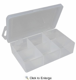 4-1/2 x 3 Empty 6 Compartment Flex Plastic Kit Box 1 PIECE