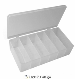  7 x 3-3/4 Empty 6 Compartment Styrene Plastic Kit Box 1 PIECE