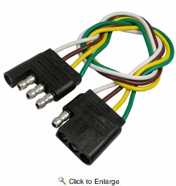  4-Way Trailer Electrical Connector 12 Male and Female 1 PIECES