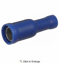 16-14 AWG (Blue) 0.157 Vinyl Insulated Electrical Wiring Bullet Receptacle 100 PIECES