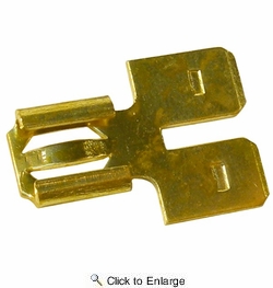  0.250 Tab Brass Double Male/Female Quick Connect Flat Y Adapter 1000 PIECES