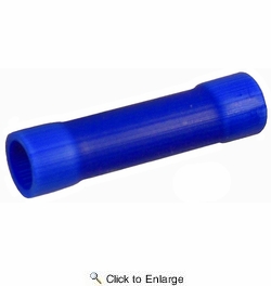  16-14 AWG(Blue) Flared Vinyl Insulated Tin Plated Butt Connector 1000 PIECES