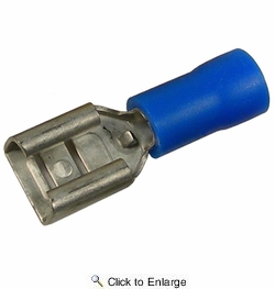 16-14 AWG(Blue) Flared Vinyl Insulated 0.205 Tab Female Quick Connect Receptacle Terminal 3 PIECES
