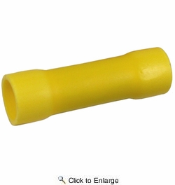 12-10 AWG(Yellow) Flared Vinyl Insulated Butt Connector 500 PIECES