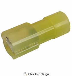  12-10 AWG(Yellow) Nylon Fully Insulated 0.250 Tab Female Quick Connect Receptacle Terminal 500 PIECES