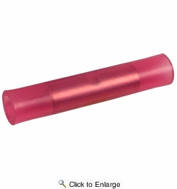  22-16 AWG(Red) Nylon Insulated Solid Barrel Butt Connector 50 PIECES