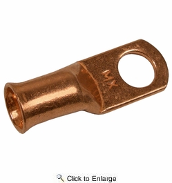  6 AWG Copper 3/8 Closed End Ring Terminals 2 PIECES