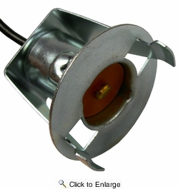  Universal Single Contact Light Socket for License Plate and Instrument Panel 7/8 to 1-1/8 Hole 25 PIECES