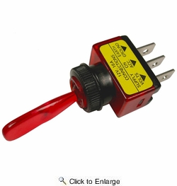  12 Volt 16 Amp On-Off Toggle Switch 1 Red Illuminated Handle 25 PIECES
