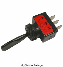  12 Volt 16 Amp On-Off-On Toggle Switch 1 Black Handle 1 PIECE