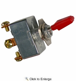 6-12 Volt 50 Amp Heavy Duty On-Off Toggle Switch 1 Red Handle 1 PIECE
