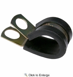  2-1/2 ID Rubber Insulated Clamps 5/8 Zinc Plated Steel with 3/8 Mounting Hole 100 PIECES