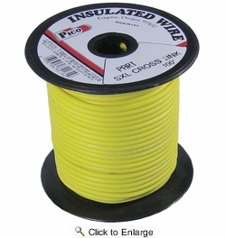 14 AWG Yellow SXL Cross-Linked Wire - Higher Heat Resistance - 100 FT