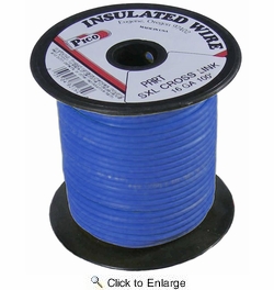 16 AWG Blue SXL Cross-Linked Wire - Higher Heat Resistance - 100 FT