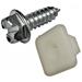  1 #14 x 3/4 Metal Screw with 1  4 Prong Nylon Insert License Plate Fastener 2 Sets Each 