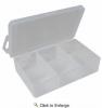 4-1/2" x 3" Empty 6 Compartment Flex Plastic Kit Box 1 PIECE