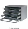 Empty 4 Drawer Metal Kit Rack for 13-1/2" x 9-1/2" x 2" Small Parts Kits 1 PIECE