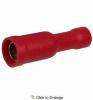 22-16 AWG (Red) 0.157" Vinyl Insulated Electrical Wiring Bullet Receptacle - 6 PIECES
