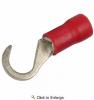 22-16 AWG(Red) Flared Vinyl Insulated Tin Plated #10 Hook Terminals 100 PIECES