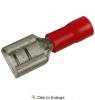 22-16 AWG(Red) Flared Vinyl Insulated Tin Plated 0.250" Tab Female Quick Connect Receptacle Terminal  10 PIECES