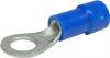 BLUE 16-14AWG 1/4" RING TERMINAL CONNECTOR, VINYL INSULATED 100 PIECES