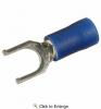 16-14 AWG(Blue) Flared Vinyl Insulated #6 Flanged Spade Terminals 100 PIECES