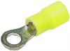 12-10 AWG(Yellow) Flared Vinyl Insulated 1/2" Ring Terminals 3 PIECES