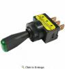 12 Volt 10 Amp On-Off Toggle Switch 1" Green LED Illuminated Tip Handle 25 PIECES