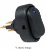 12 Volt 25 Amp On-Off Blue LED Dot Illuminated Oval Rocker Switch 1 PIECE