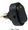12 Volt 25 Amp On-Off Amber LED Dot Illuminated Oval Rocker Switch 1 PIECE