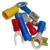 Includes assorted styles and sizes of red 16-22 AWG, blue 14-16 AWG, and yellow 10-12 AWG connectors 50 PIECES